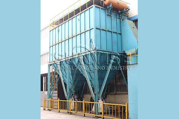 Pulse dust collector for lithium battery recycling